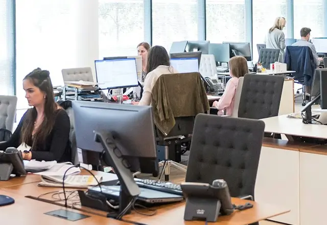 People working in an office